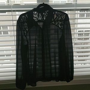 Flowy black dress shirt